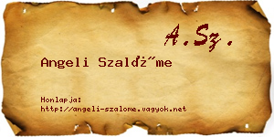 Angeli Szalóme névjegykártya